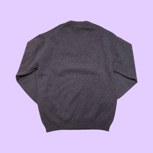 Vintage Lacoste v-neck wool jumper - XL