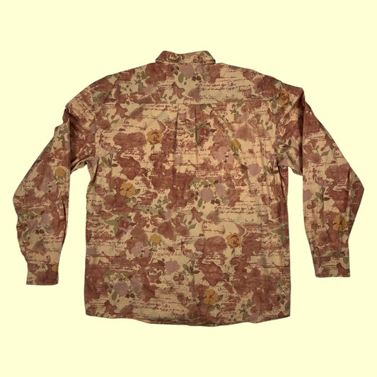 Vintage longsleeve floral shirt - XL