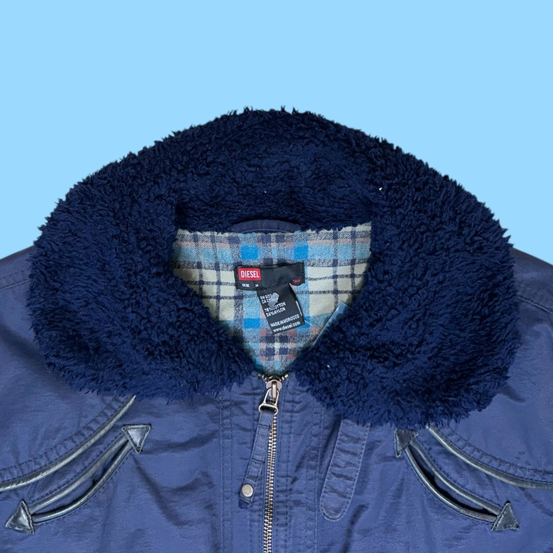 Vintage Diesel sherpa jacket - M