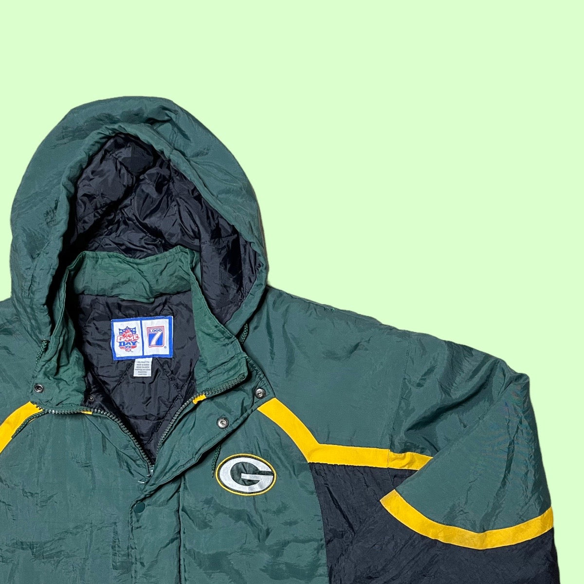 Vintage Logo7 Packers Jacket - 2XL