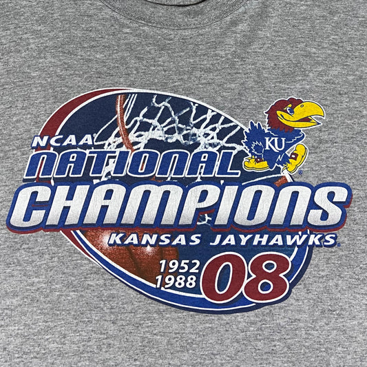 Vintage Jayhawks NCAA Champions T-Shirt - XL