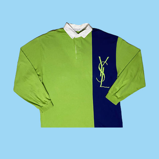 Vintage YSL longsleeve rugby polo - 2XL