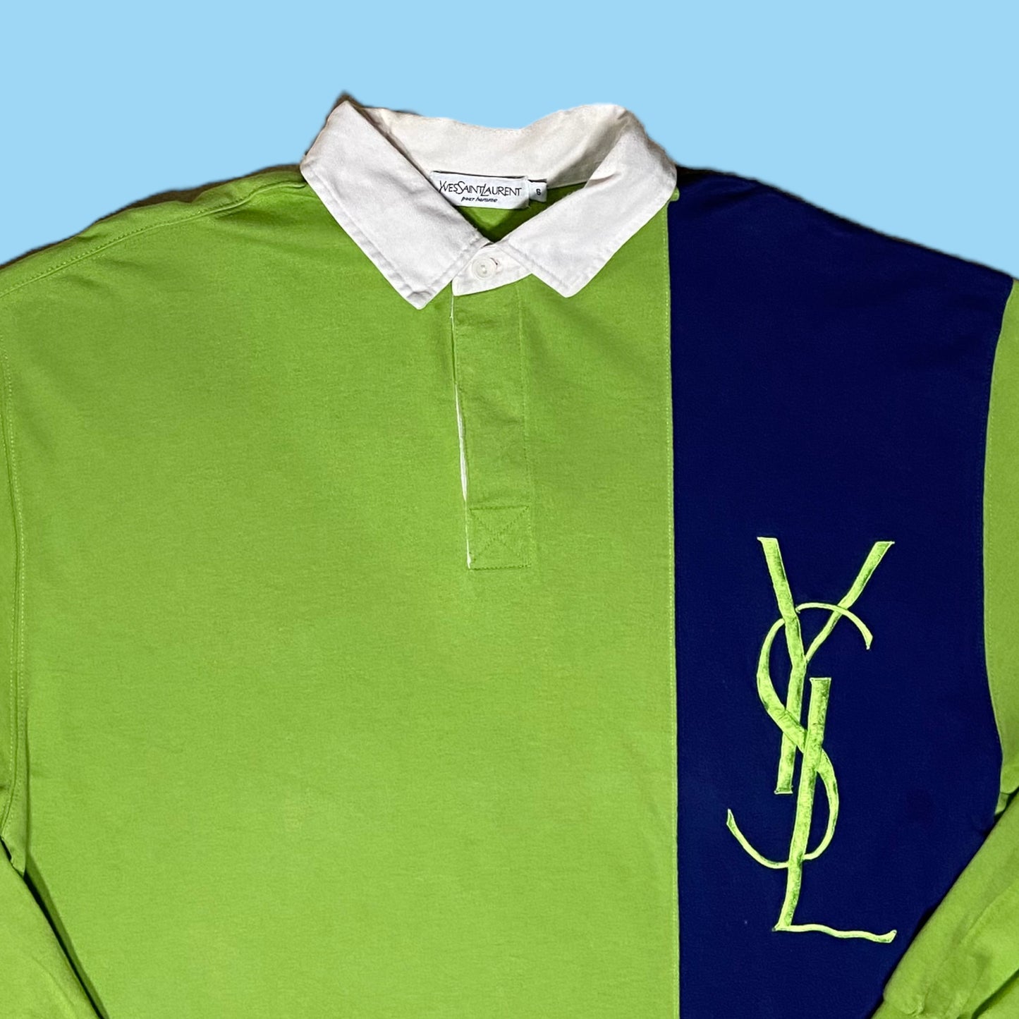 Vintage YSL longsleeve rugby polo - 2XL