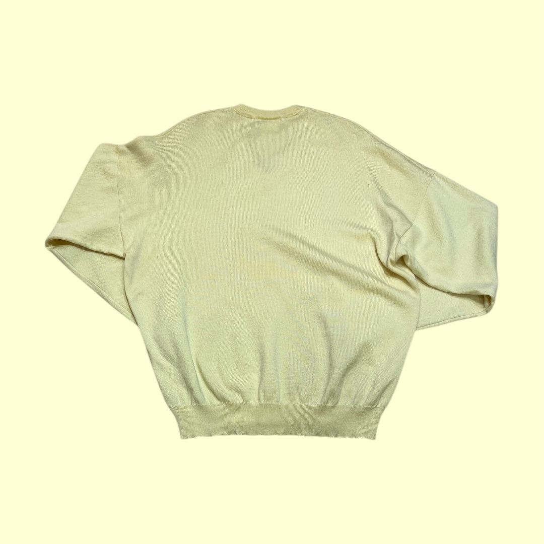 Vintage yellow lacoste jumper - 3XL