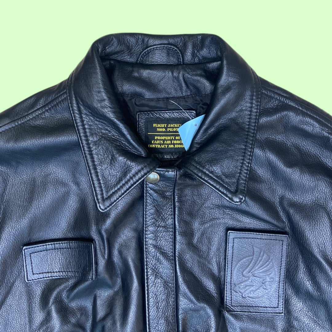 Vintage leather aviator jacket - L