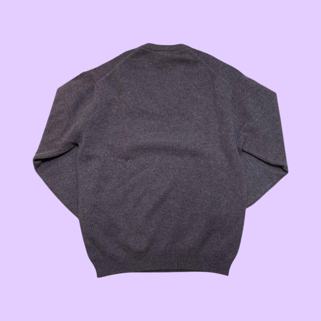 Vintage Lacoste v-neck wool jumper - XL