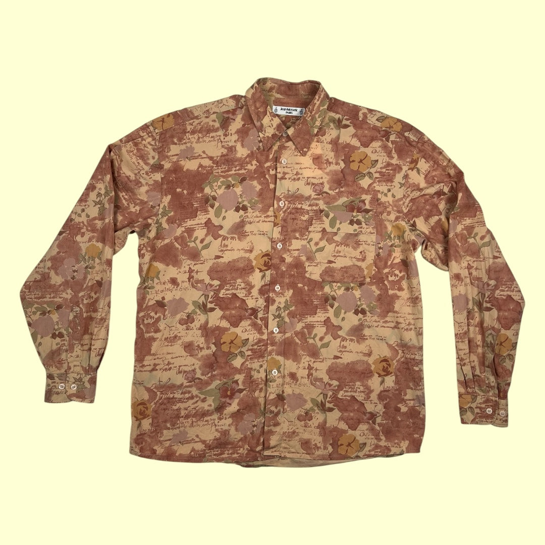 Vintage longsleeve floral shirt - XL