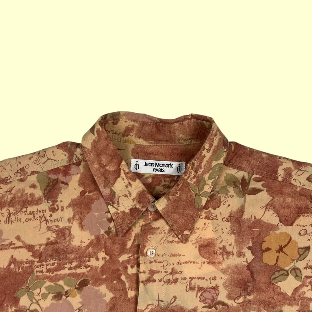 Vintage longsleeve floral shirt - XL