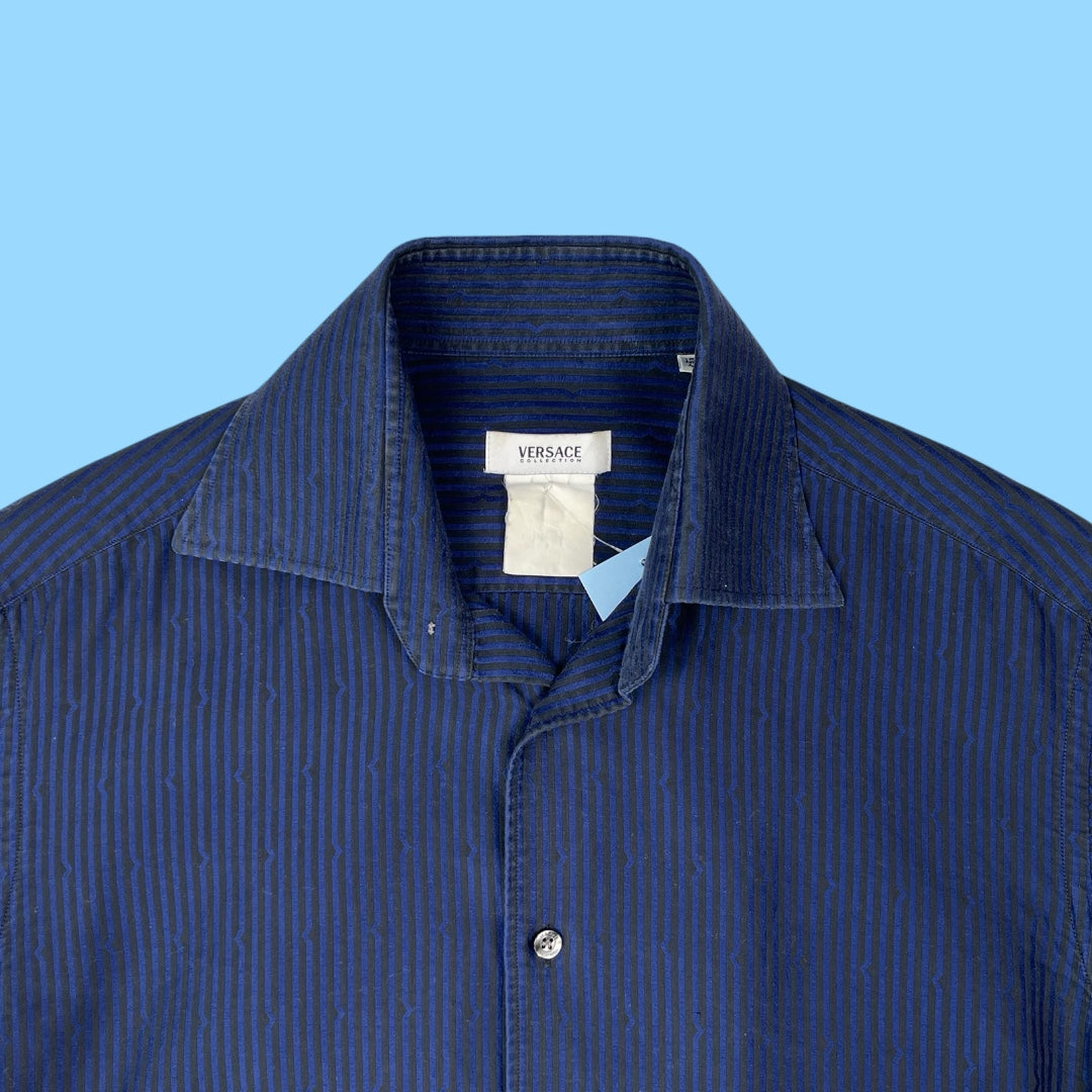 Vintage Versace collection striped shirt - M