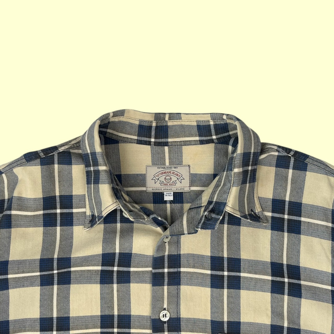 Vintage Armani jeans checkered shirt - XL