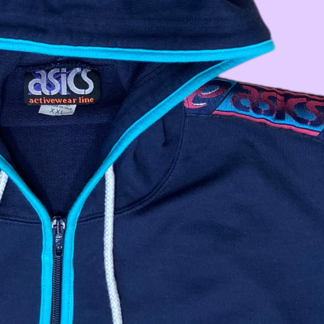 Vintage Asics sleeveless hoodie - 2XL