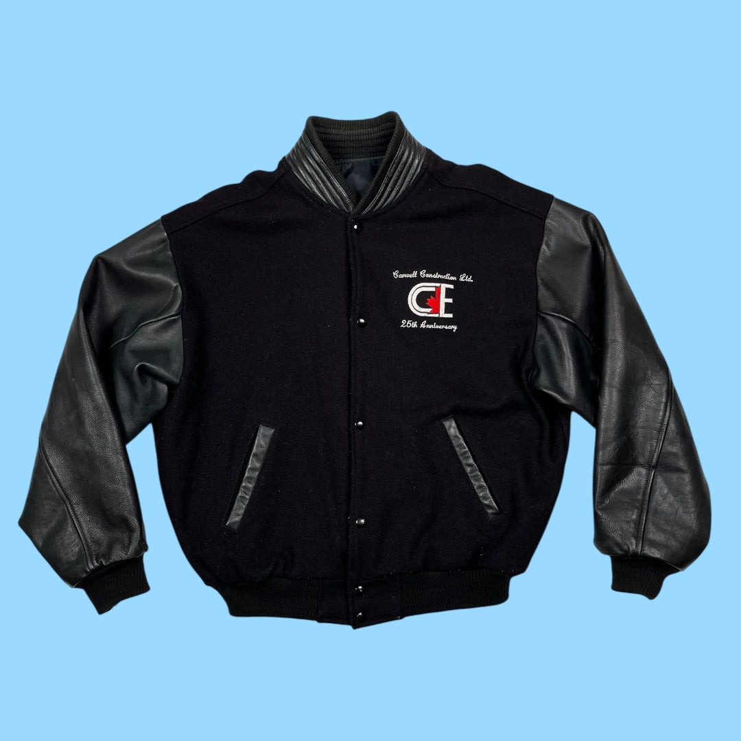 Vintage Carwell construction varsity jacket - L