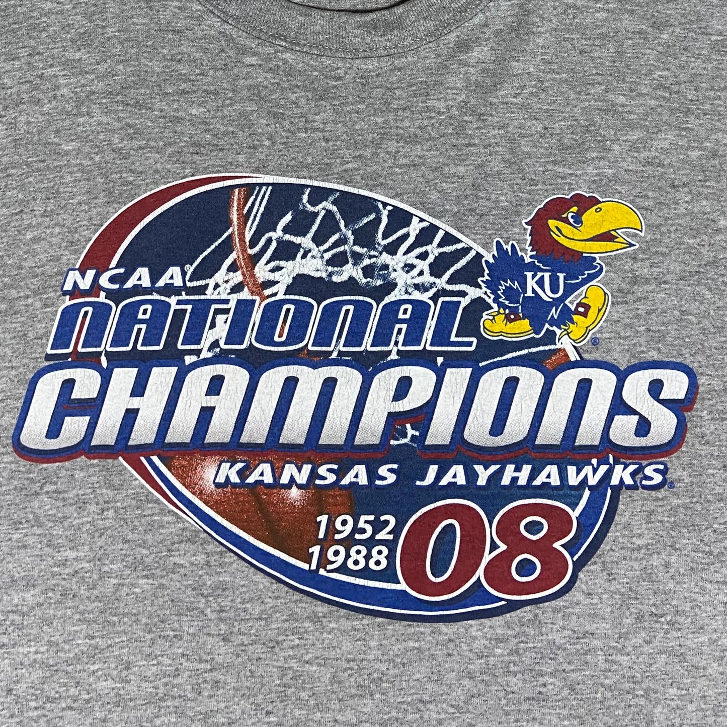 Vintage Jayhawks NCAA Champions T-Shirt - XL